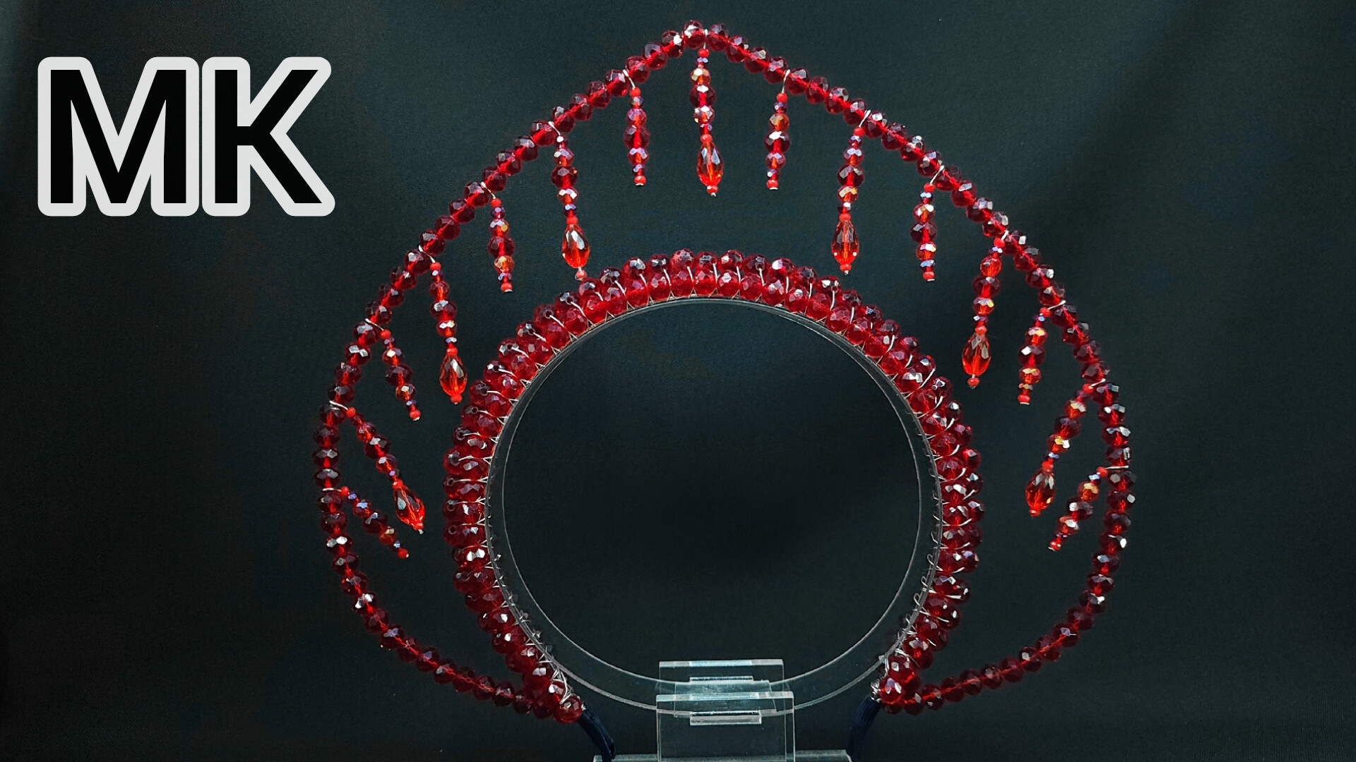 Как сделать  хрустальный кокошник/Хрустальный  кокошник/Кокошник из бусин/Модный кокошник