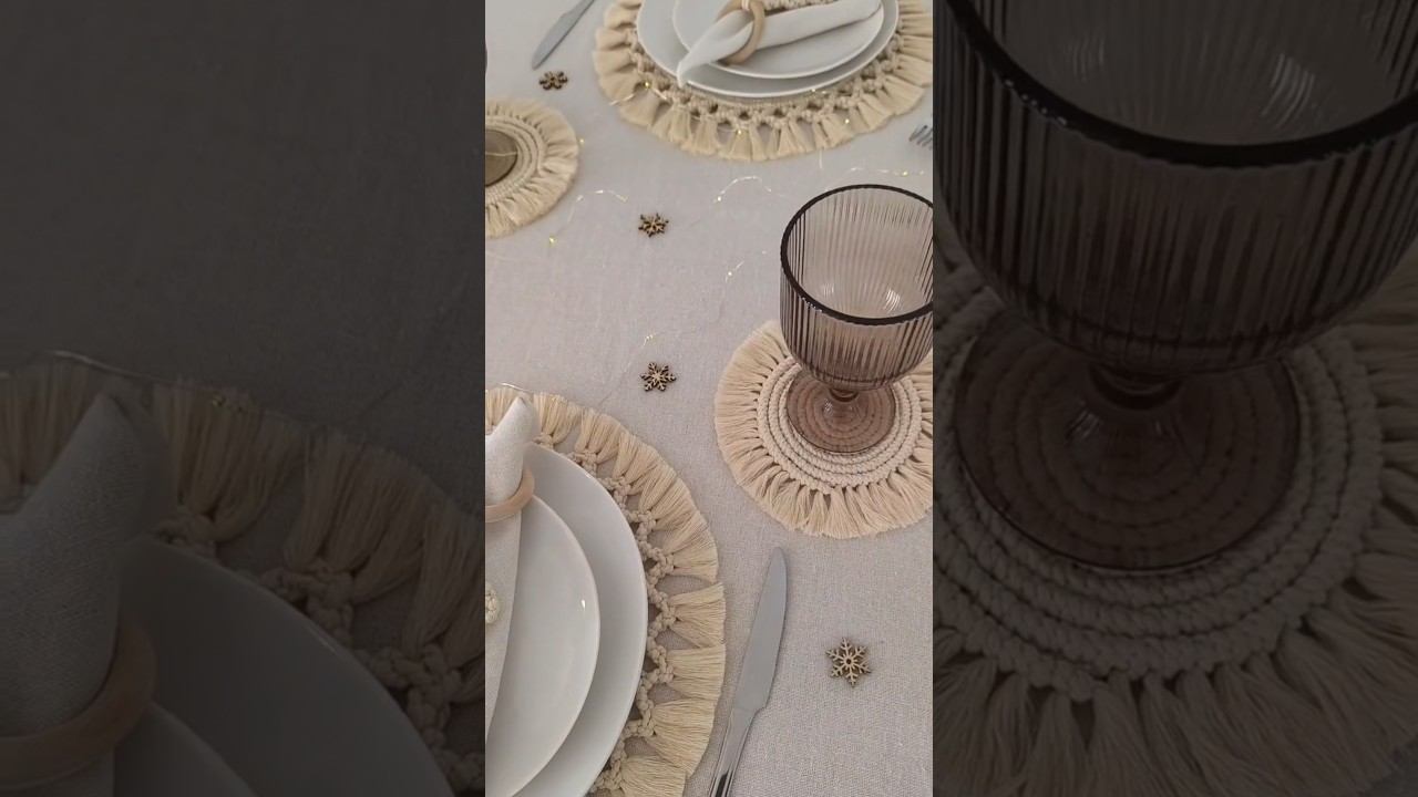 Мастер-класс на сервировочный набор макраме по ссылке в шапке профиля #макраме #новогоднеемакраме