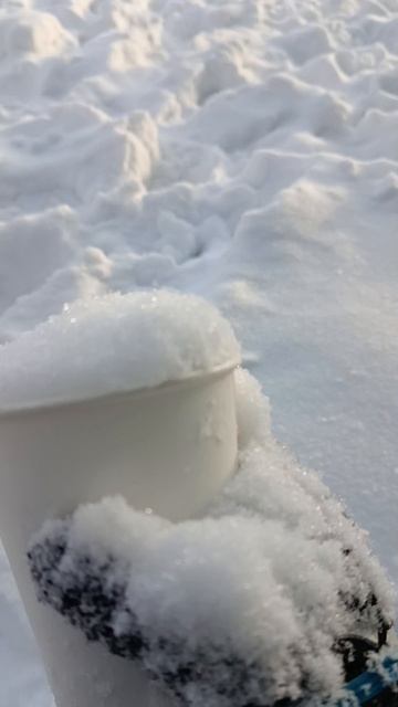 Как остудить чай если вы зимой на улице?