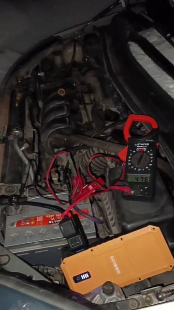 Toyota 1ZZ-FE запуск джамп стартером Gooloo GP4000 PRO. в -35°