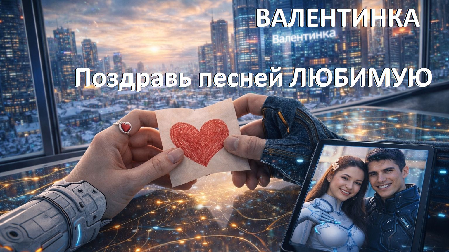 Валентинка. Песня в день святого Валентина. Поздравление для любимой девушки! В стиле киберпанк.