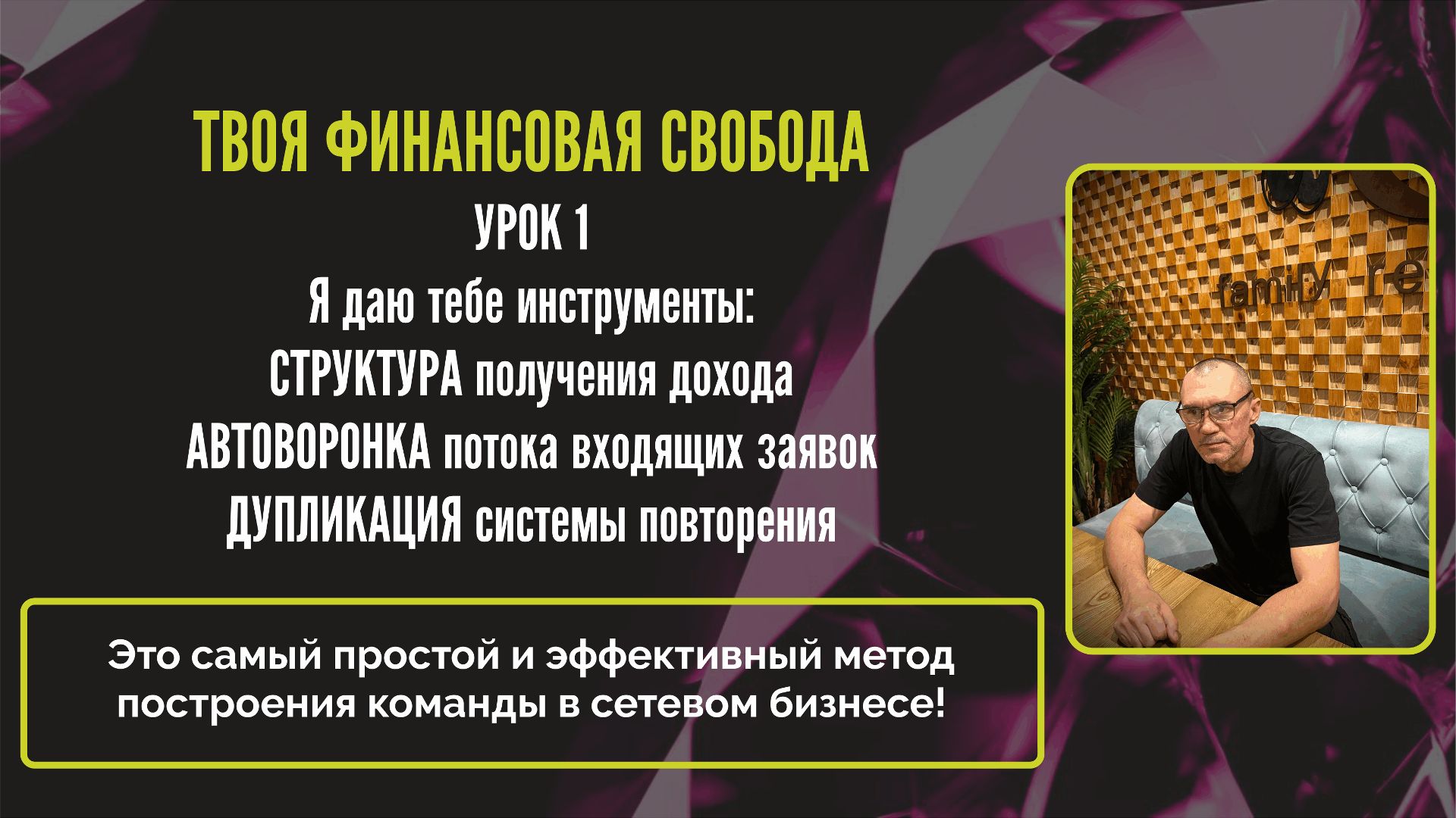 видео-урок 1 Структура построения команды