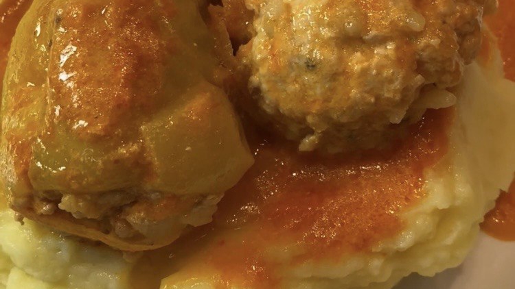 Идея для ужина из осенних заготовок.