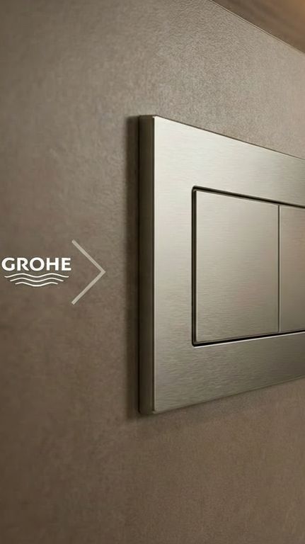 Инсталляция Grohe с кнопкой Сатин никель.