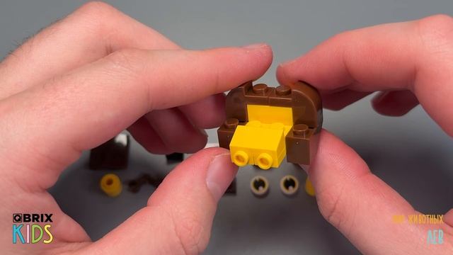 Собираем льва из конструктора QBRIX KIDS - детские конструкторы с видеоинструкцией