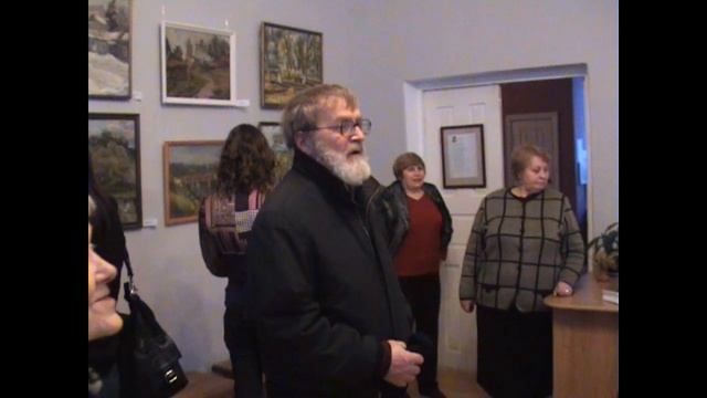 2010.02.03. Л.В.Иванова на открытии выставки А.Головина