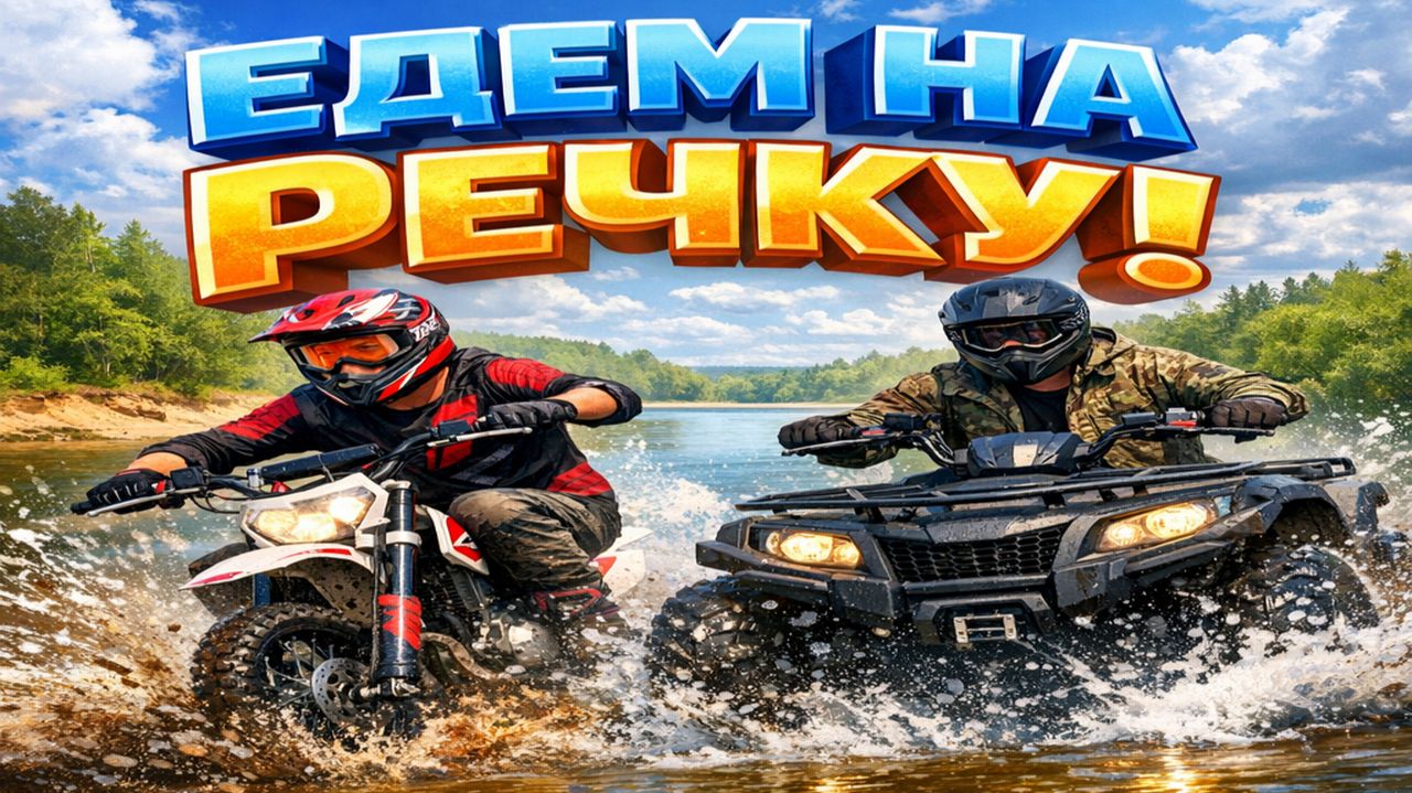Едем на речку на пит-байке и квадроцикле Motolend 2026 ,Оренбург.