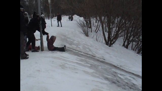 2010.02.14. Катание с горы. Тургеневский бережок