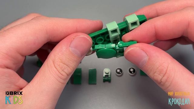 Собираем крокодила из конструктора QBRIX KIDS - детские конструкторы с видеоинструкциейм