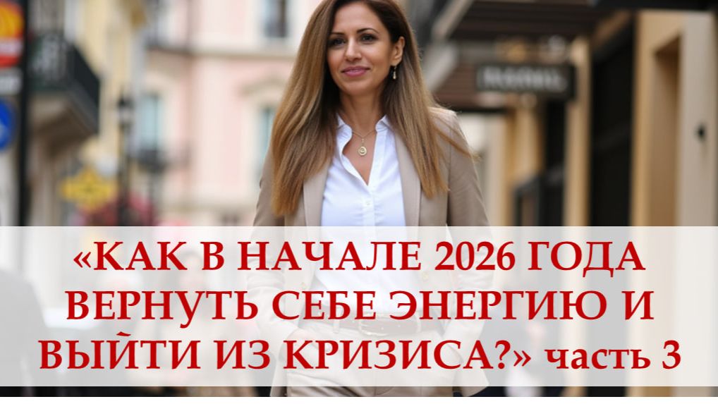 3 часть «КАК В НАЧАЛЕ 2026 ГОДА ВЕРНУТЬ СЕБЕ ЭНЕРГИЮ И ВЫЙТИ ИЗ КРИЗИСА?»