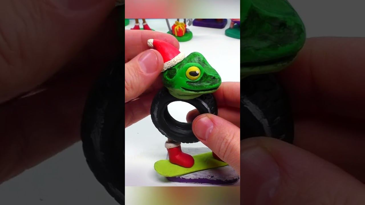 Лепим Сноубордиста  Boneca Ambalabu из пластилина ► Видео Лепка #brainrot #claycraft