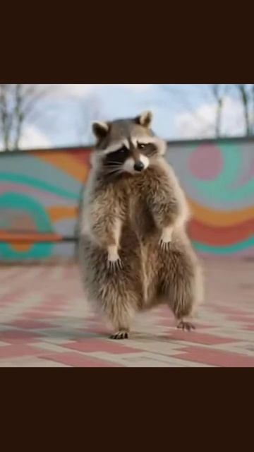 Ритмичный енот #энергия #приключения #танцующий #забавные