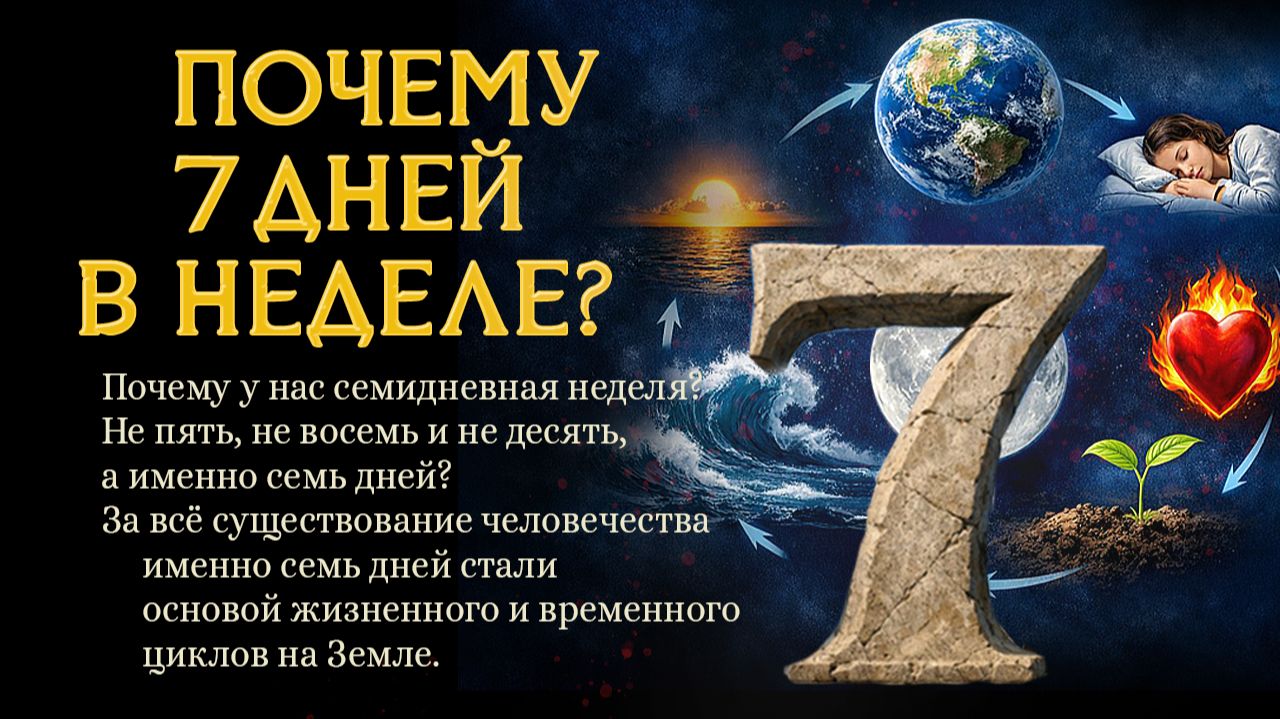 🌙📜🕰️Почему в неделе 7 дней? Случайность или замысел Бога?
