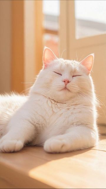 Солнечный день с пушистым любимцем #кот #домашнийпет #счастливаяжизнь