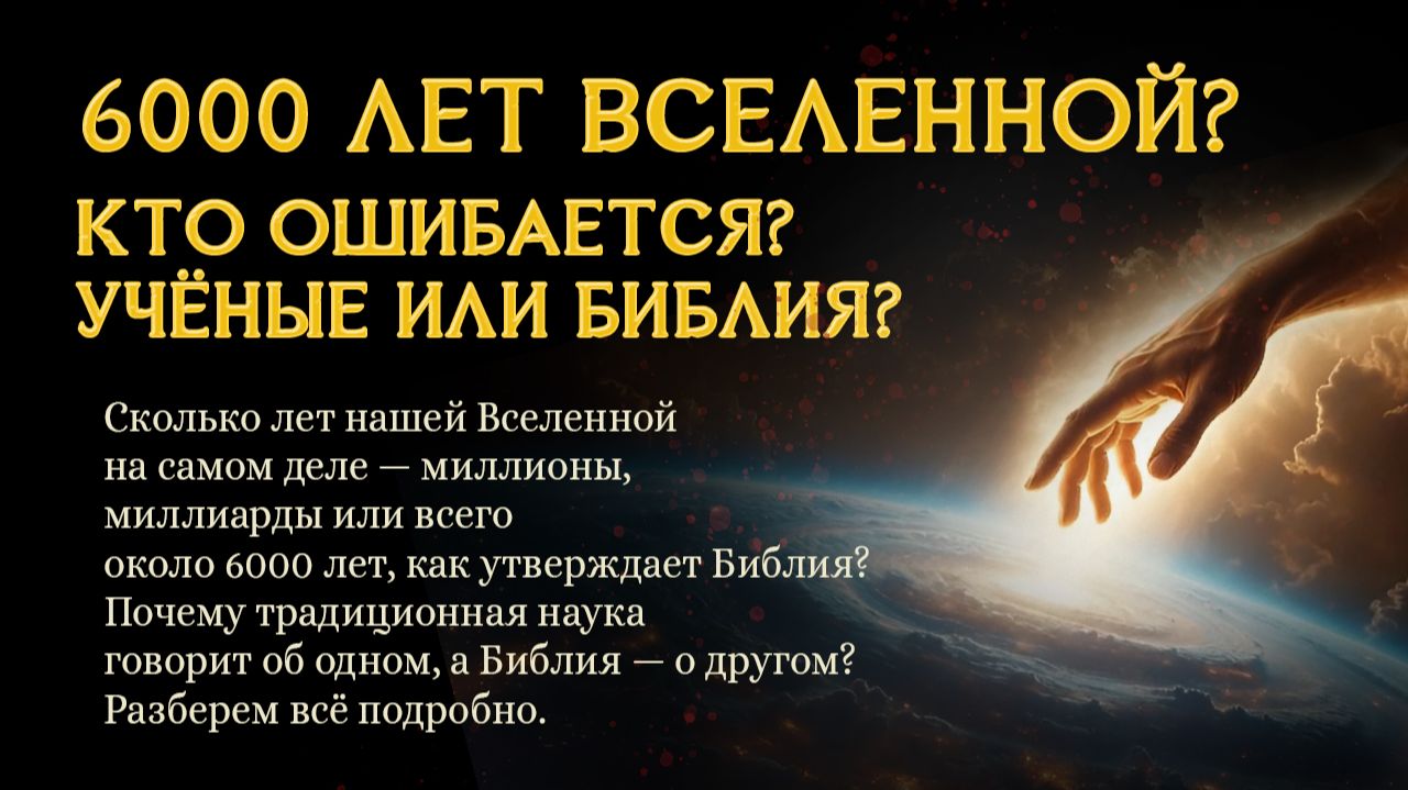 📖 6000 лет Вселенной, а не миллиарды? Почему Библия бросает вызов традиционному научному взгляду