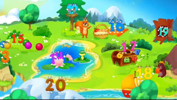 Развивающий мультик. Цифры спрятались, надо найти!