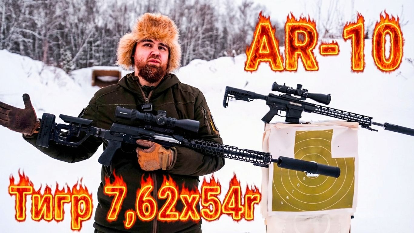 Тигр 7,62х54r (Ар Тигр) VS AR-10 308 Win R-710 Kurbatov ARMS. ДТКП Егерь М.