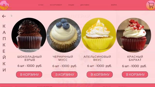 сайт кондитерская