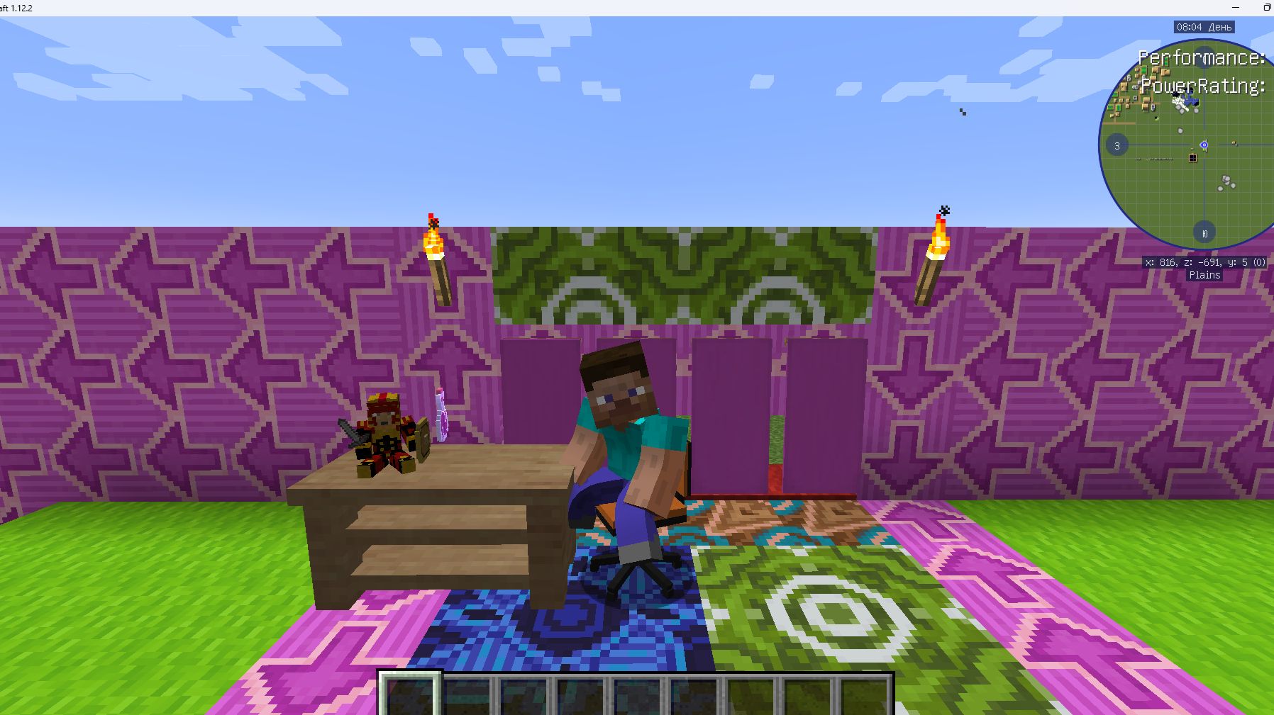 (ДЕНЬ 2) ИГРАЮ в майн с моей сборкой