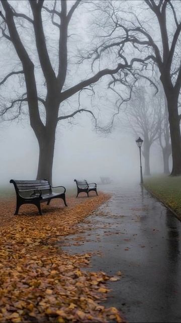 Тайна туманного парка #осень #пейзаж #природа