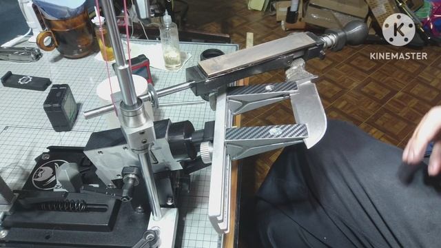 Заточка на ЗАГ е, с функцией постоянного угла. Ответы на вопросы почему я стойку устанавливаю так.