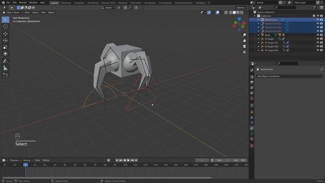 (en) Анимация создание ходячего паука