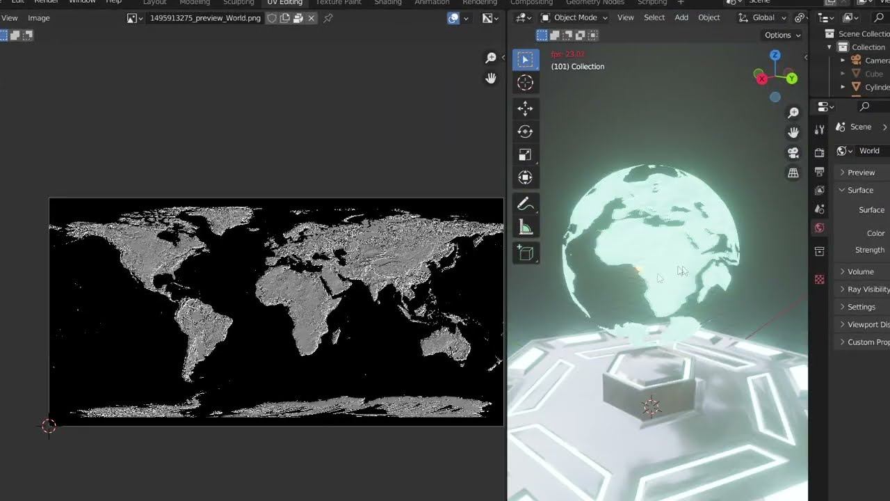 Sci-Fi Earth In Blender