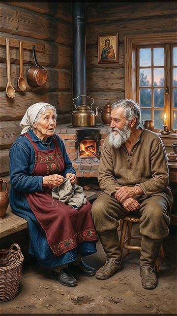 Дед подкалывает бабку