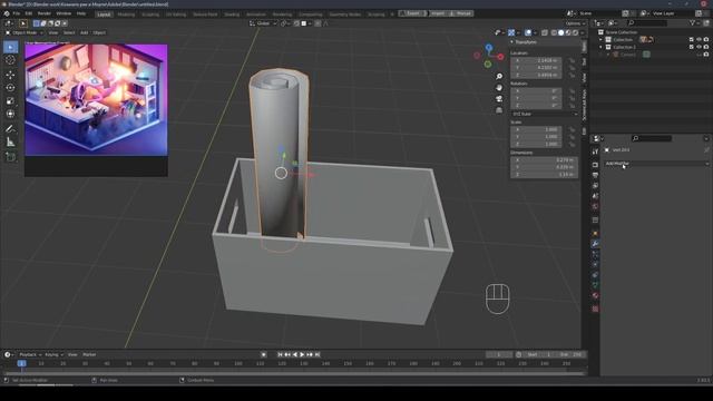 (music) Создаем гараж Рика и Морти в Blender 2.9