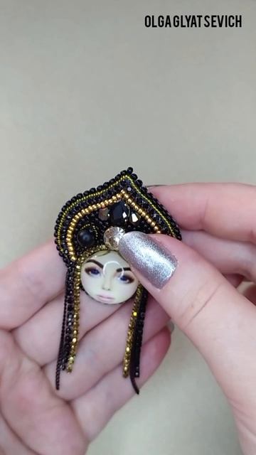 Брошь «Русская красавица» ✨ Ручная работа #olgaglyatsevich