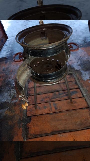 печь под Казани из автомобильных дисков