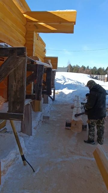 Процесс рубки сруба.mp4