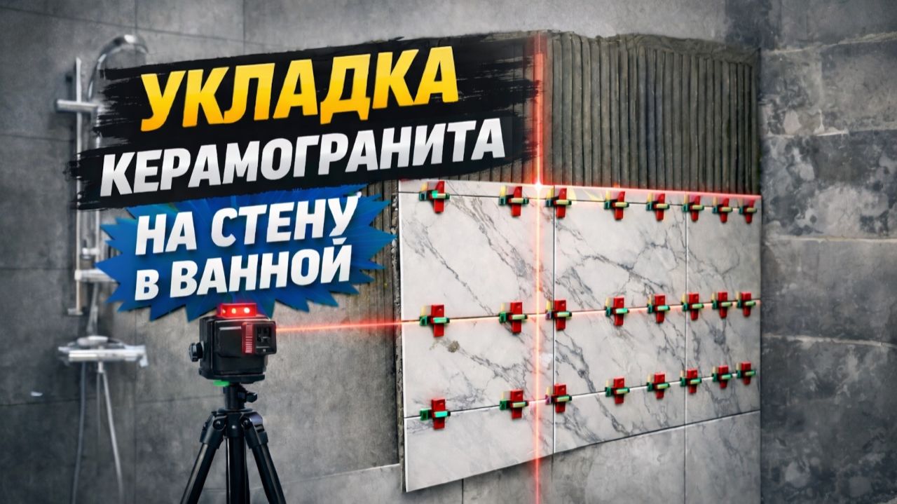 Керамогранит Керамогранит 60x60 в ванной Укладка керамогранита СВОИМИ РУКАМИ! Часть 2