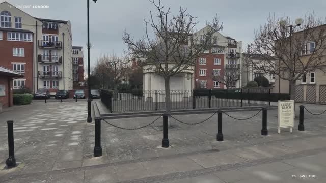 🇬🇧 Лондон, Англия - Прогулка под легким снегом, спокойный зимний день