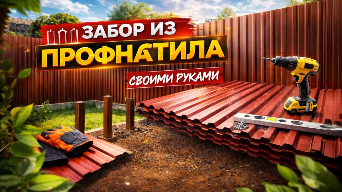 Забор. Забор из профнастила.