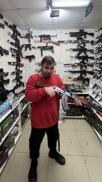 АК-47/АК-74 1:1 — ЧЁРНЫЙ Vs ПОД ДЕРЕВО | 6 мм, ЛЦУ, магазин 20