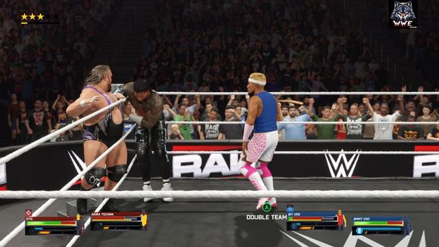 WWE2K25 AKIRA TOZAWA & OTIS VS JEY USO & JIMMY USO (C)