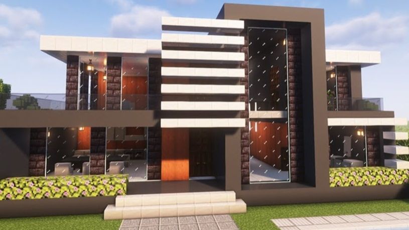 Стильный СОВРЕМЕННЫЙ ДОМ в Minecraft