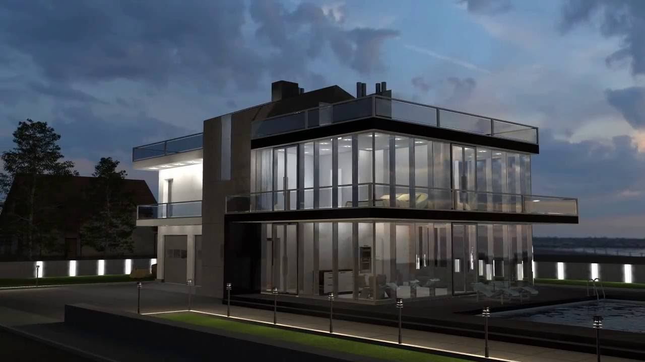 Презентация проекта дома в стиле Hi Tech Rg4991