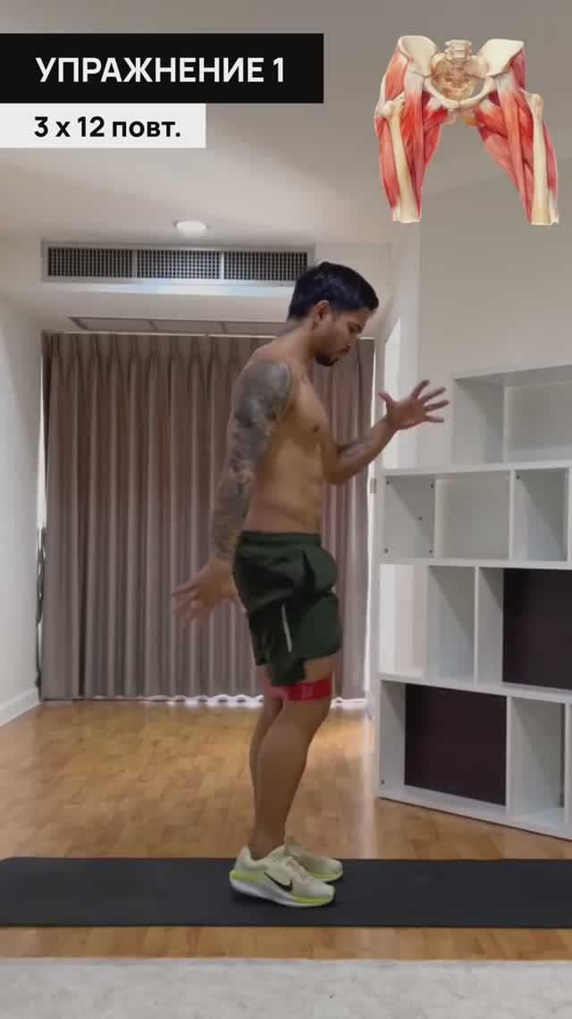 Упражнения для укрепления бедер с использованием резинок