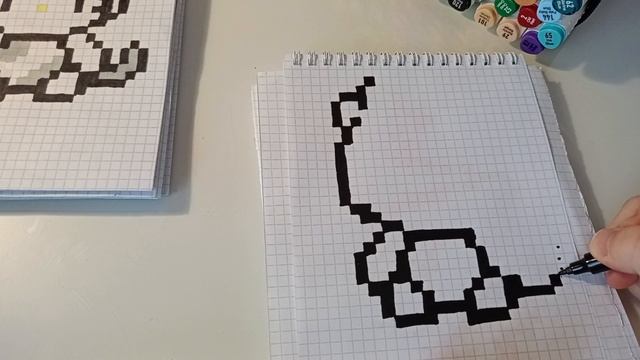 Рисуем Hello Kitty по клеточкам пиксельный рисунок