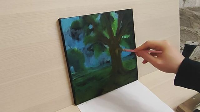 Пейзаж #1 Акриловая живопись 1 часть