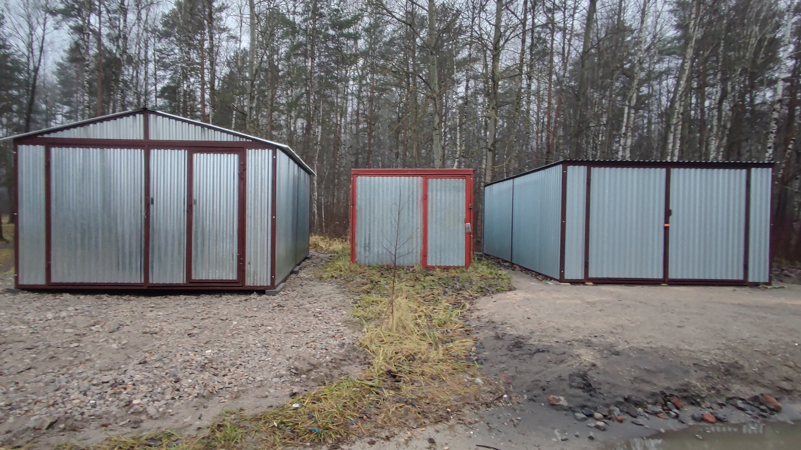 Двухскатный каркасный гараж металлический разборный пенал 4х6х2.80м с толщиной профлиста 0.8мм