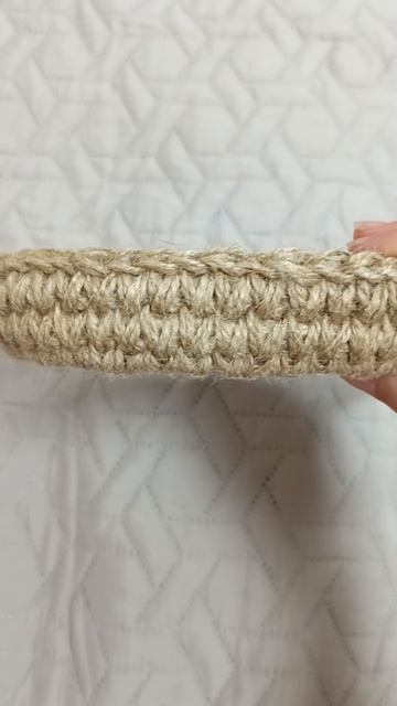 корзинка из джута крючком 🧶