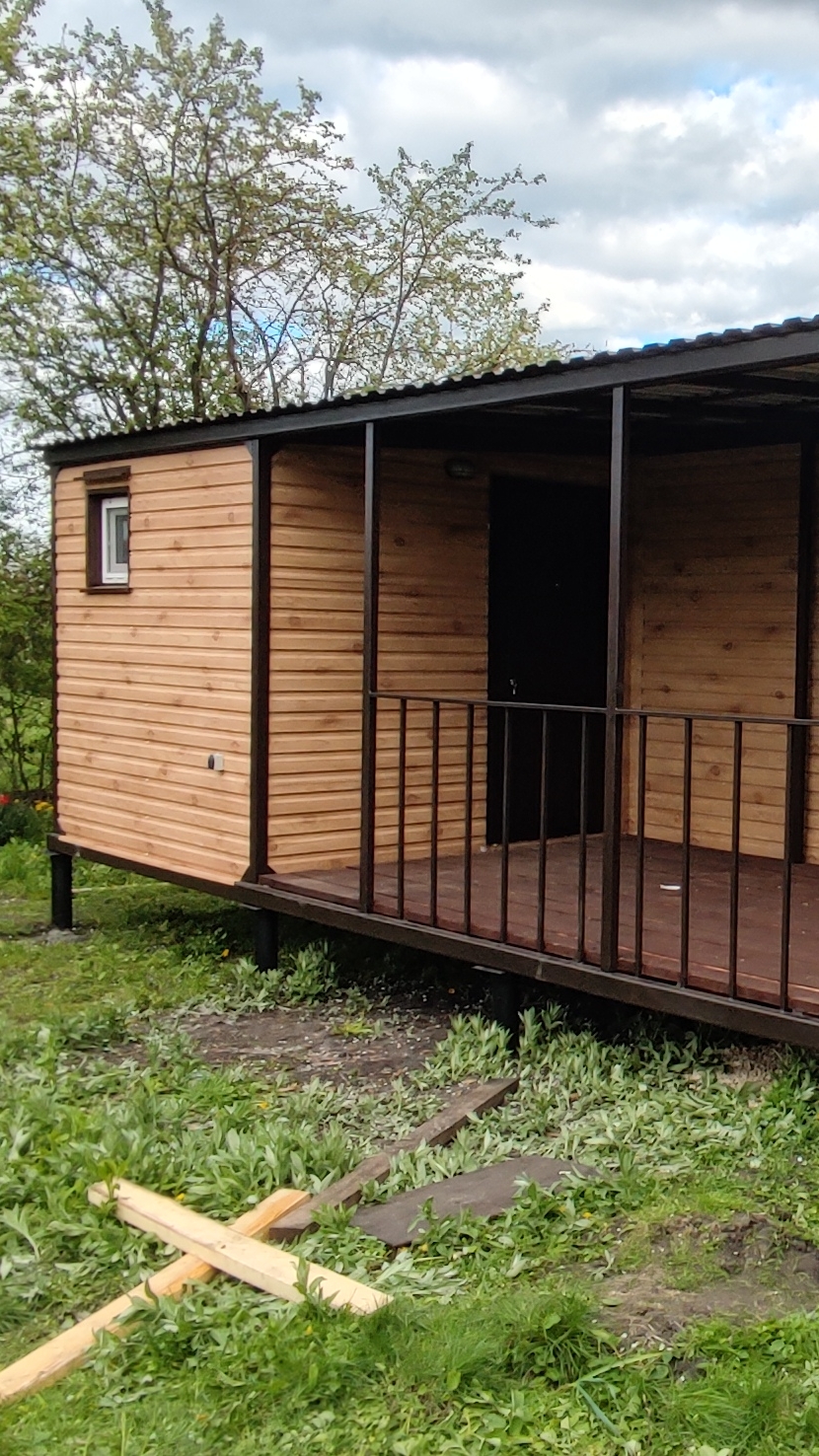 Модульный дачный домик блок контейнер вагончик для дачи#стройка# дача#