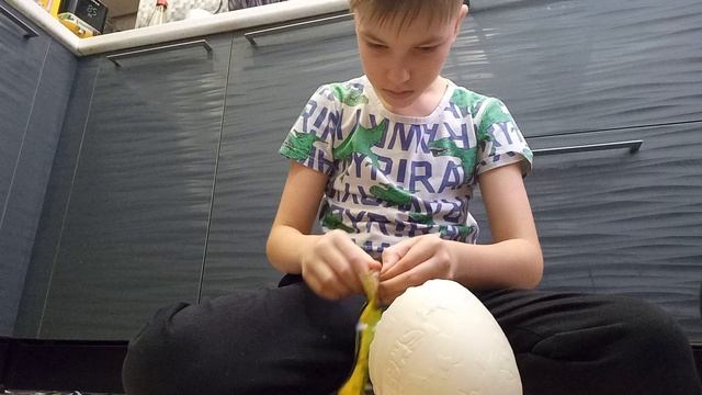 открываю яйцо динозавра