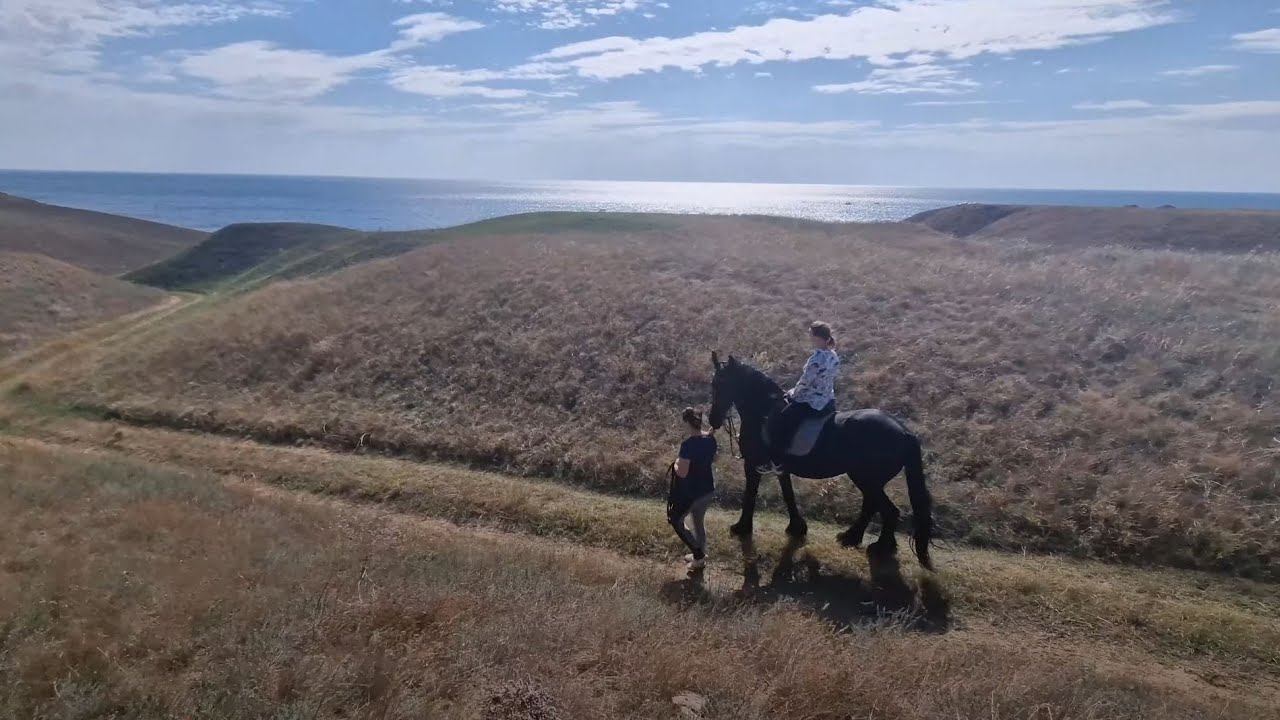 Поездка на ЮГ - Серия 19 - Крым - Марьино - Катаемся на лошадях