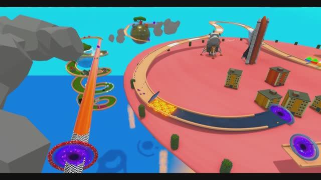 Шарики катятся по сказочным планетам.