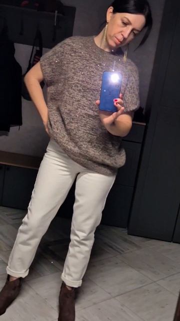 Жилет | кашемир + пайетки + вспушенная беби альпака + люрекс на вискозе