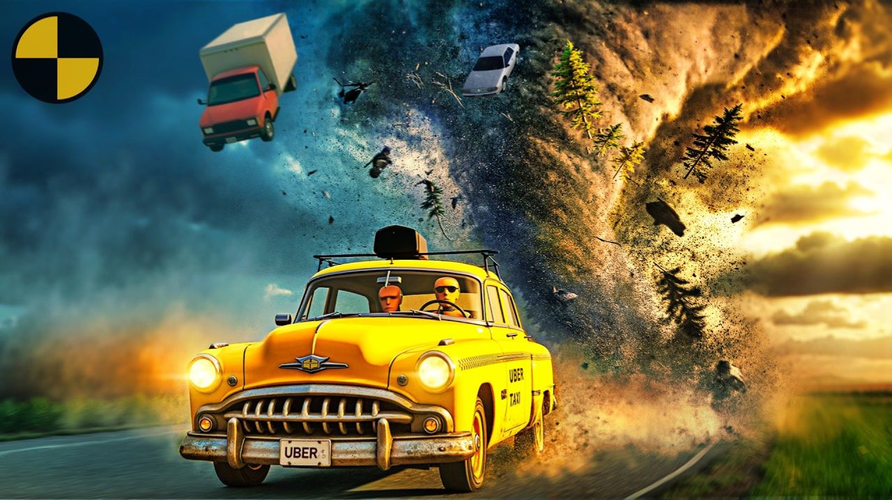 ПОБЕГ ОТ ТОРНАДО Самые экстремальные катастрофы BeamNG Drive